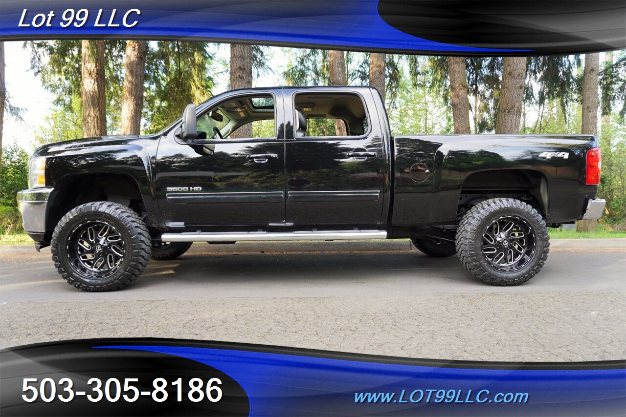 2013 Chevrolet Silverado 3500 HD LTZ 4X4 6.6L Duramax Heated Leather Moon Roof  Short Bed LIFTED Black 20 Wheels NEW TIRES 1 OWNER - Photo 1 - Milwaukie, OR 97267
