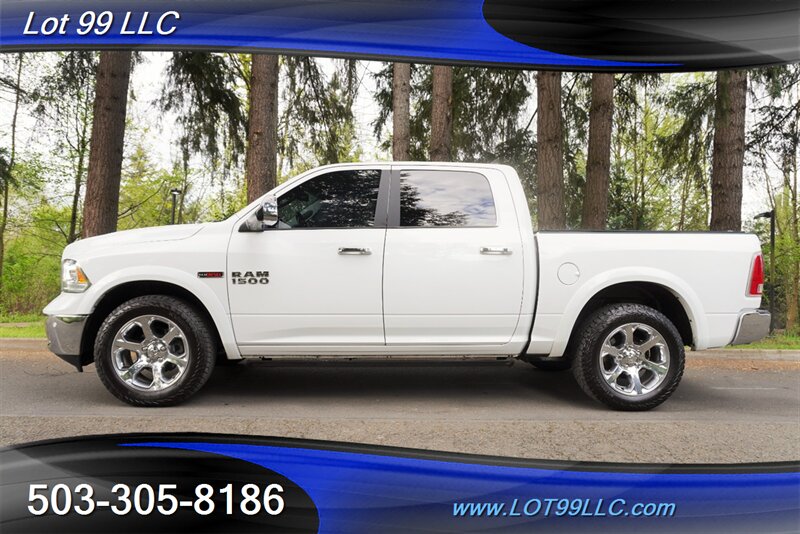 2017 RAM 1500 Laramie 4X4 3.0L ECODIESEL Heated Leather Seats  Chrome Wheels Newer Tires Folding Running Boards