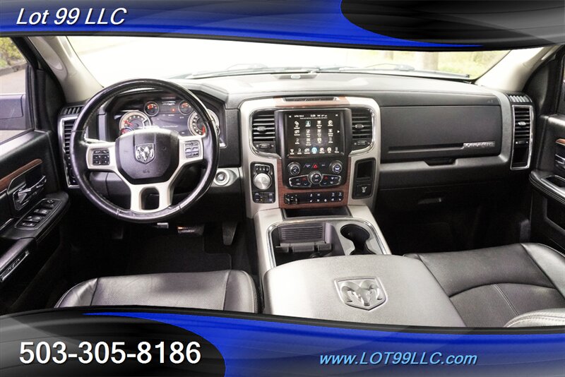 2017 RAM 1500 Laramie 4X4 3.0L ECODIESEL Heated Leather Seats  Chrome Wheels Newer Tires Folding Running Boards