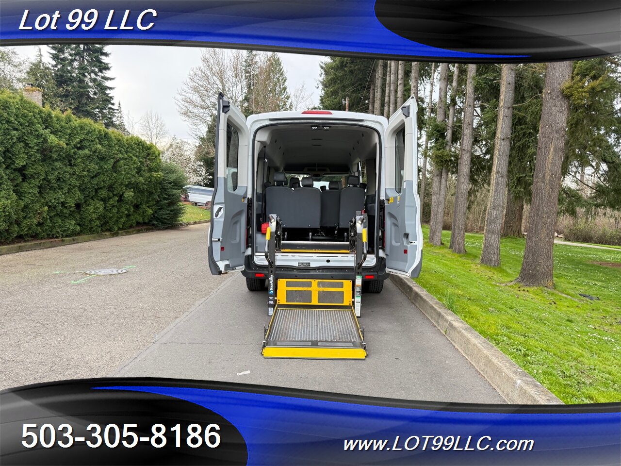 2015 Ford Transit T350 WHEELCHAIR VAN 8 Passenger 125k 1-Owner  34 " BraunMobility Rear Lift Vinyl  Seats - Photo 2 - Milwaukie, OR 97267