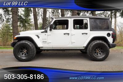 2018 Jeep Wrangler 4X4 Sahara Only 70K 3.6L Auto LIFTED Black Wheels  Newer Tires Leather Seats Tow Pkg SUV