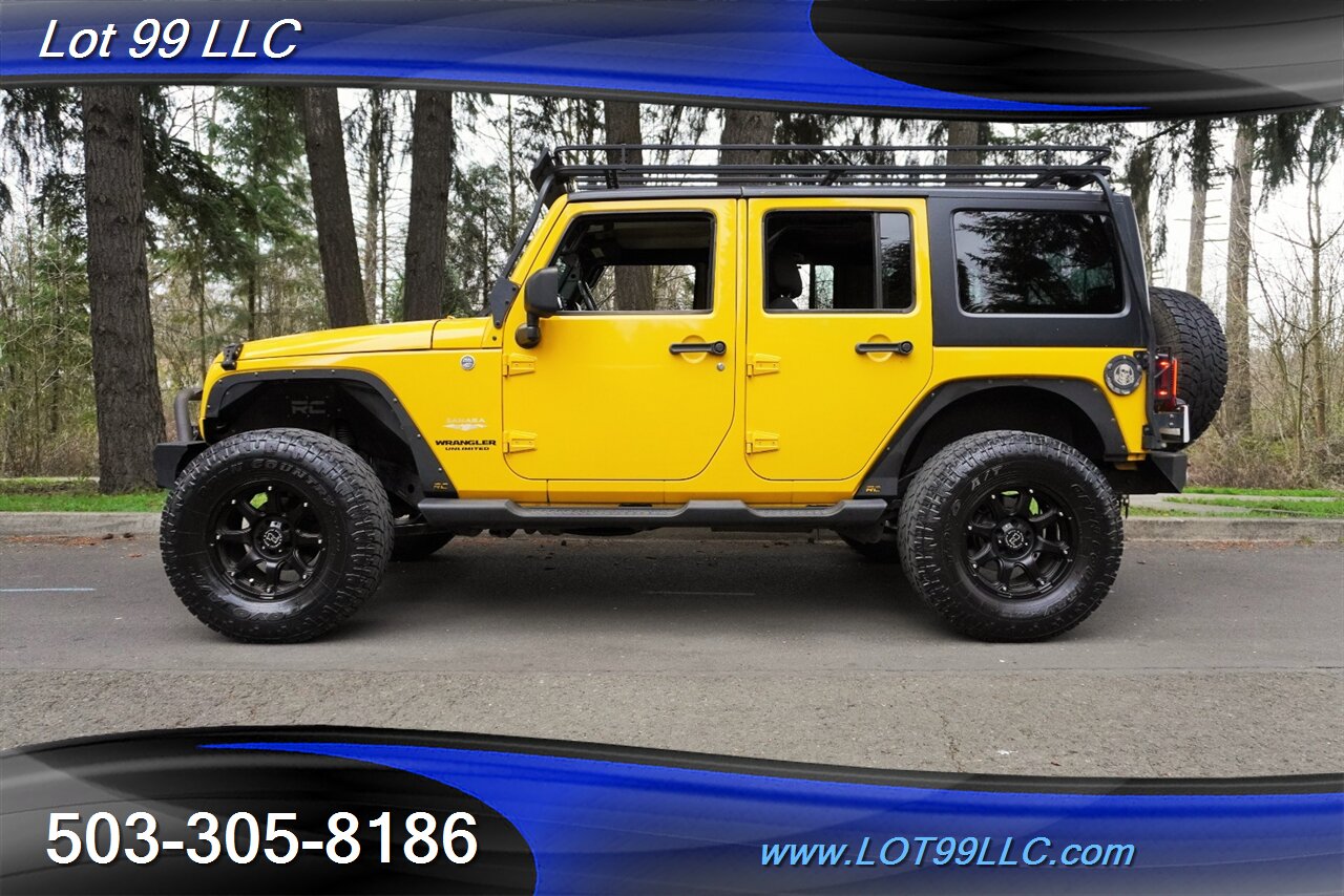 2011 Jeep Wrangler Sahara Unlimited 4X4 V6 Auto HARD TOP WINCH LIFTED  Black Premium Wheels Newer Tires Bumpers - Photo 1 - Milwaukie, OR 97267
