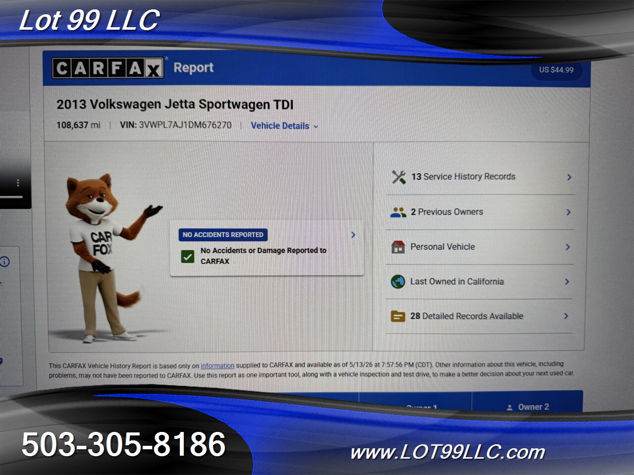 2013 Volkswagen Jetta SportWagen TDI DIESEL Heated Leather 39+ MPG   - Photo 4 - Milwaukie, OR 97267