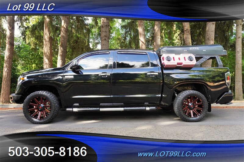 2017 Toyota Tundra Platinum 4X4 V8 Heated Leather Moon LIFTED 20S  Wheels NEW TIRES RACK Tuff Stuff Rooftop Tent 2 OWNERS Local Trade