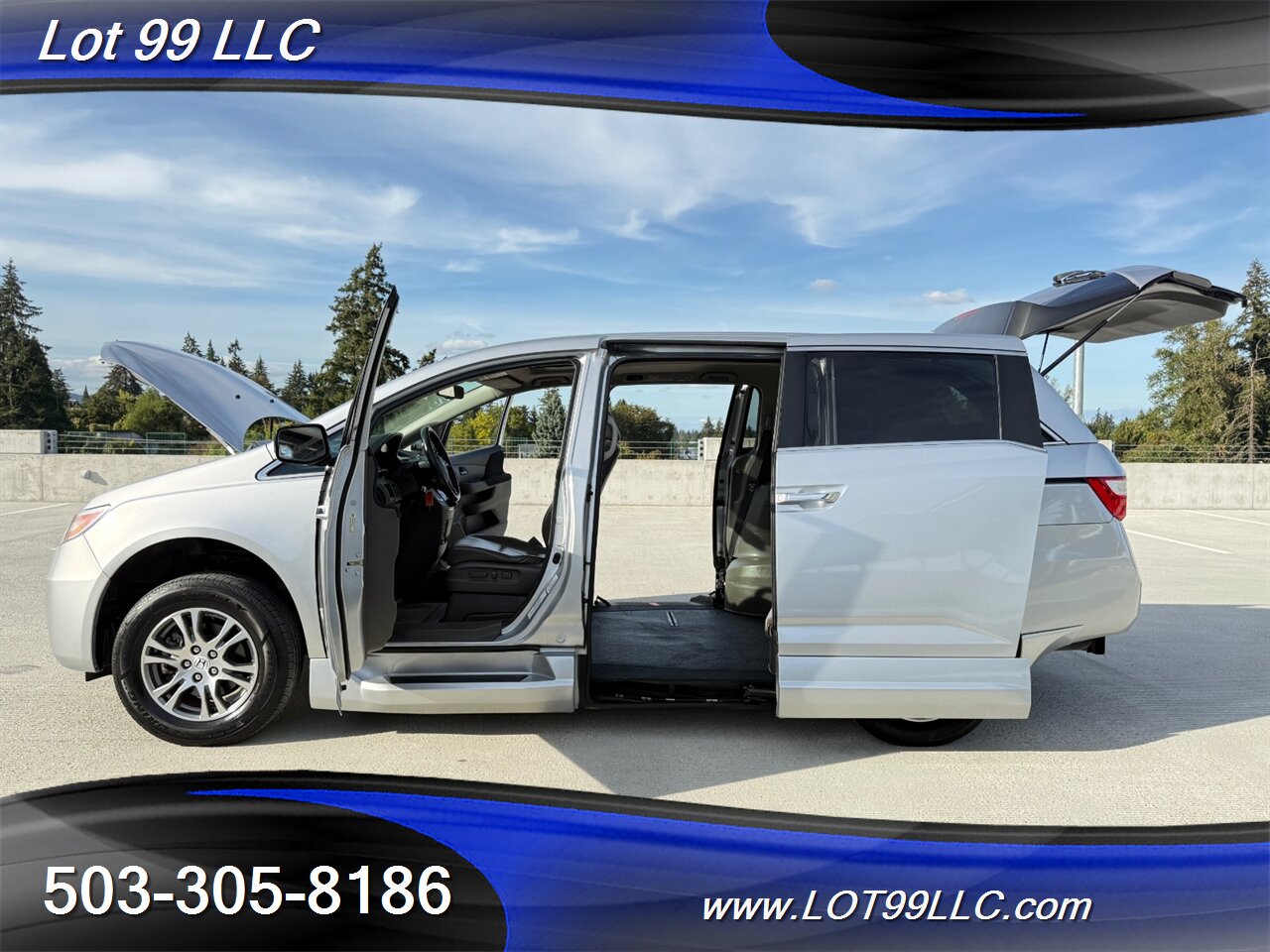 2013 Honda Odyssey EX-L WHEELCHAIR VAN Heated Leather 30 " Power Ramp Kneeling Dual Power Sliding Doors Power Hatch BackUp Camera Moon Roof - Photo 20 - Milwaukie, OR 97267