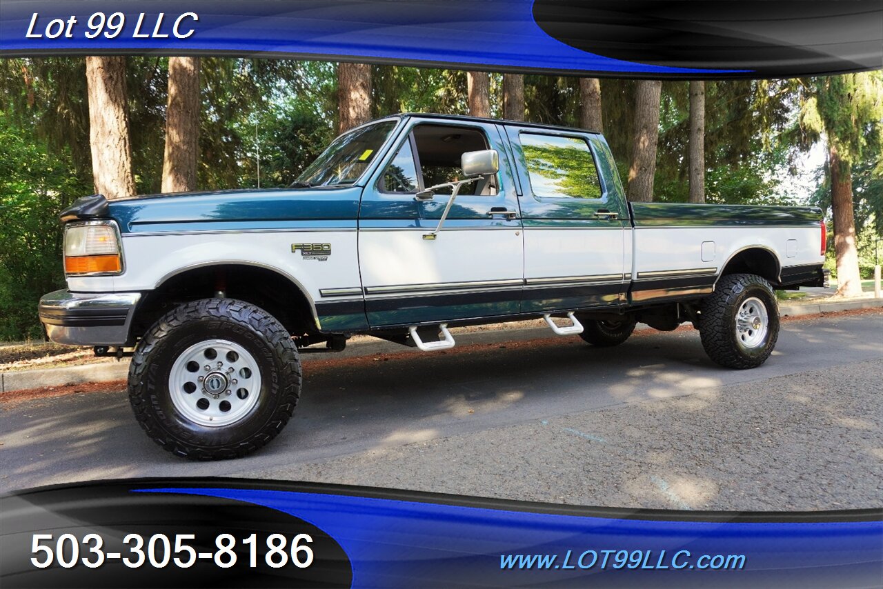 1996 Ford F-350 XLT 4X4 Crew Cab Long Bed 7.3L POWER STORKE AUTO Premium Wheels Newer BFG Tires Super Clean - Photo 5 - Milwaukie, OR 97267