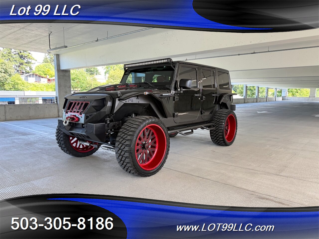 2016 Jeep Wrangler Unlimited 46k Magnuson Supercharged 26 " American FORCES Red Leather Interior Hard Top Warn Winch - Photo 3 - Milwaukie, OR 97267
