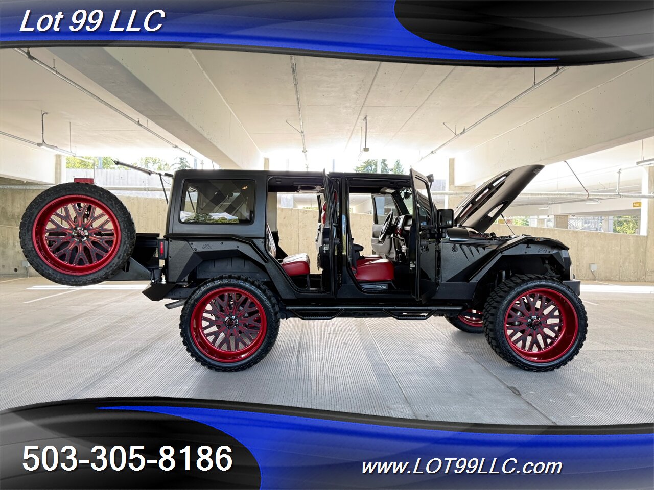 2016 Jeep Wrangler Unlimited 46k Magnuson Supercharged 26 " American FORCES Red Leather Interior Hard Top Warn Winch - Photo 19 - Milwaukie, OR 97267