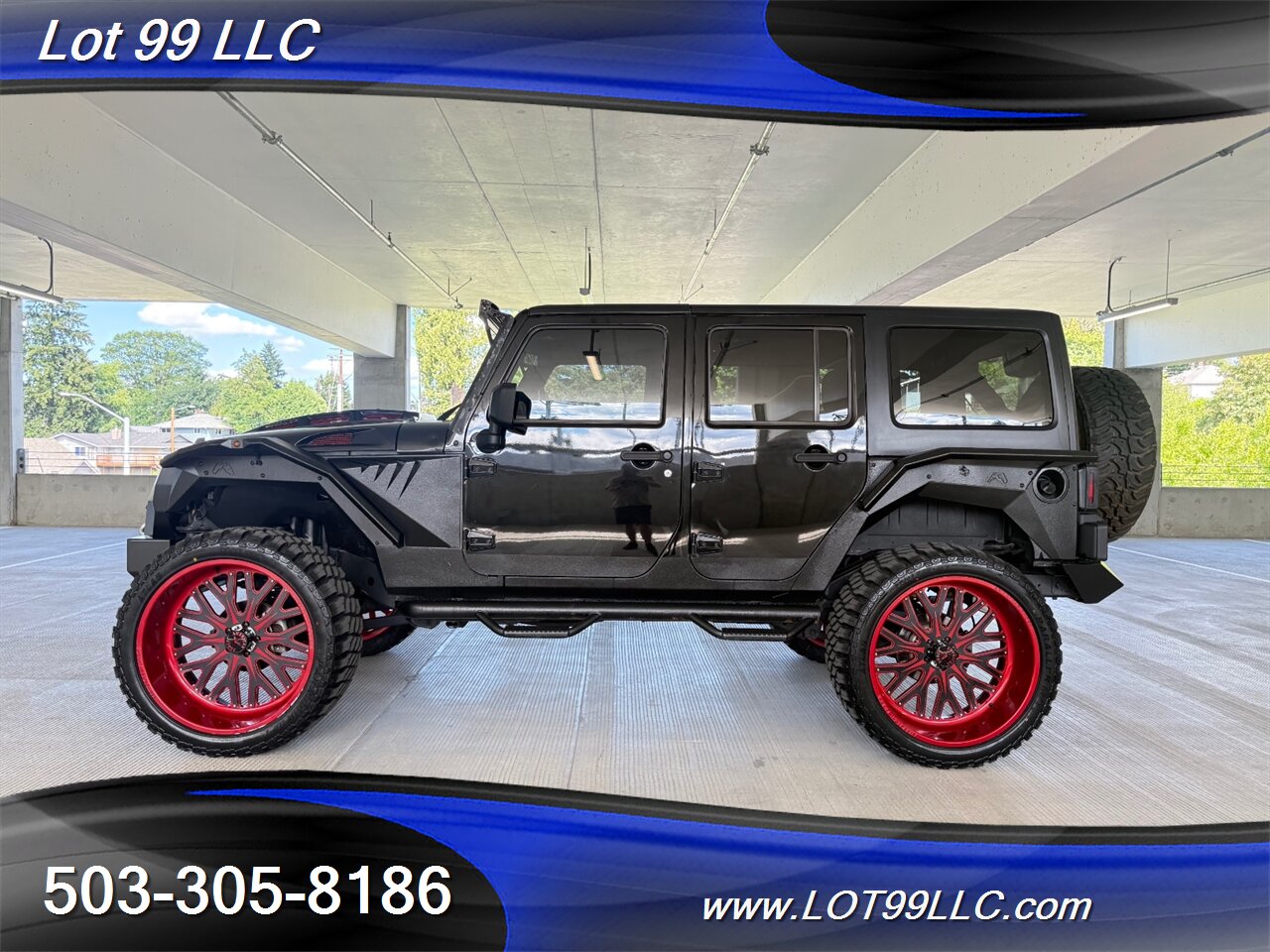 2016 Jeep Wrangler Unlimited 46k Magnuson Supercharged 26 " American FORCES Red Leather Interior Hard Top Warn Winch - Photo 1 - Milwaukie, OR 97267