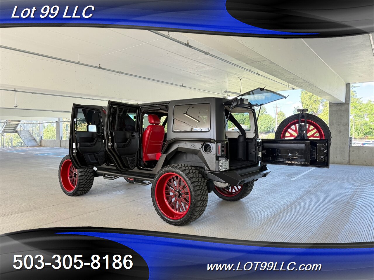 2016 Jeep Wrangler Unlimited 46k Magnuson Supercharged 26 " American FORCES Red Leather Interior Hard Top Warn Winch - Photo 32 - Milwaukie, OR 97267
