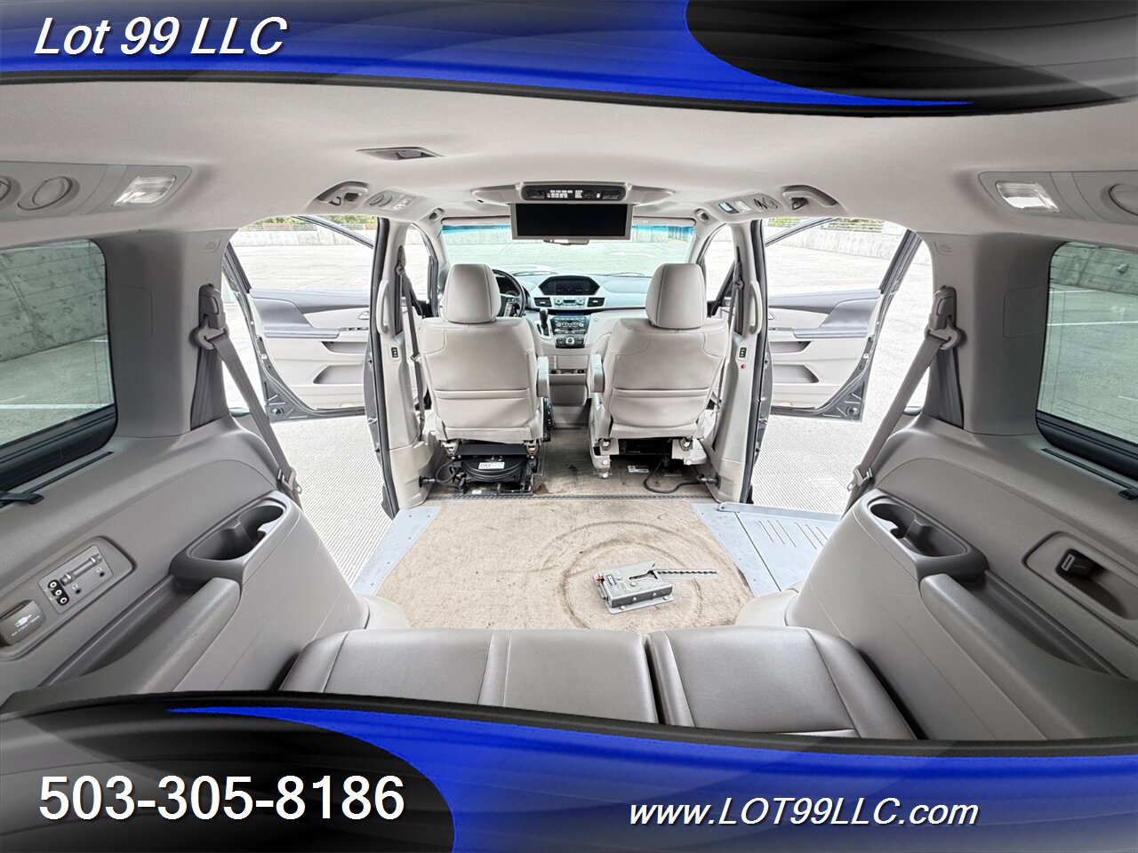 2011 Honda Odyssey Touring WHEELCHAIR VAN 101k Kneeling Power Ramp  B&D TURN TRANSFER SEAT Leather NEW TIRES DVD Moon Roof - Photo 59 - Milwaukie, OR 97267