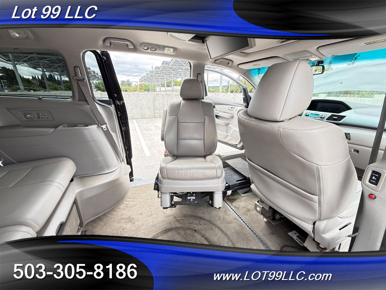 2011 Honda Odyssey Touring WHEELCHAIR VAN 101k Kneeling Power Ramp  B&D TURN TRANSFER SEAT Leather NEW TIRES DVD Moon Roof - Photo 54 - Milwaukie, OR 97267