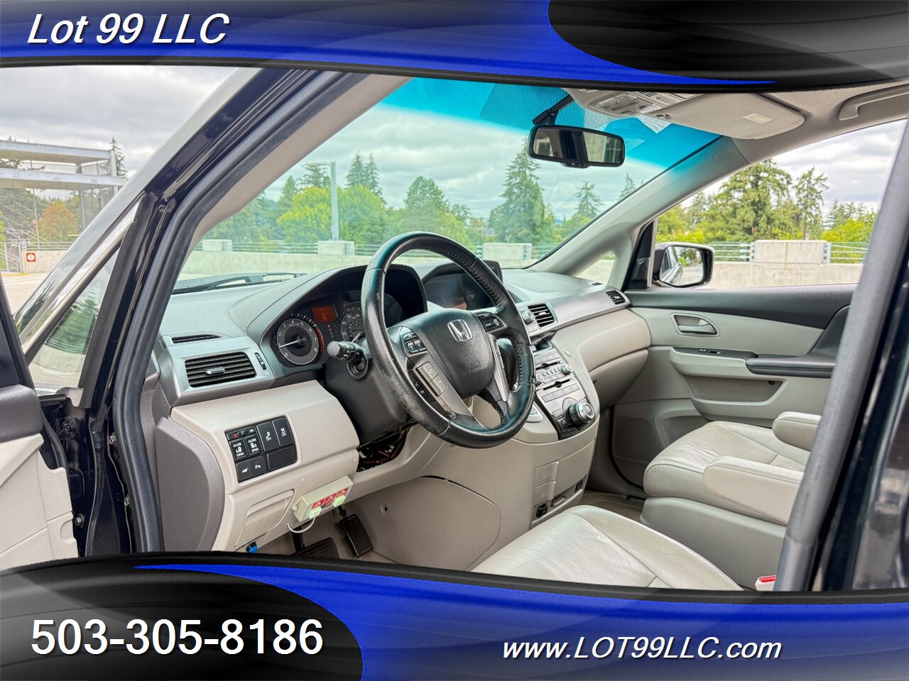 2011 Honda Odyssey Touring WHEELCHAIR VAN 101k Kneeling Power Ramp  B&D TURN TRANSFER SEAT Leather NEW TIRES DVD Moon Roof - Photo 37 - Milwaukie, OR 97267
