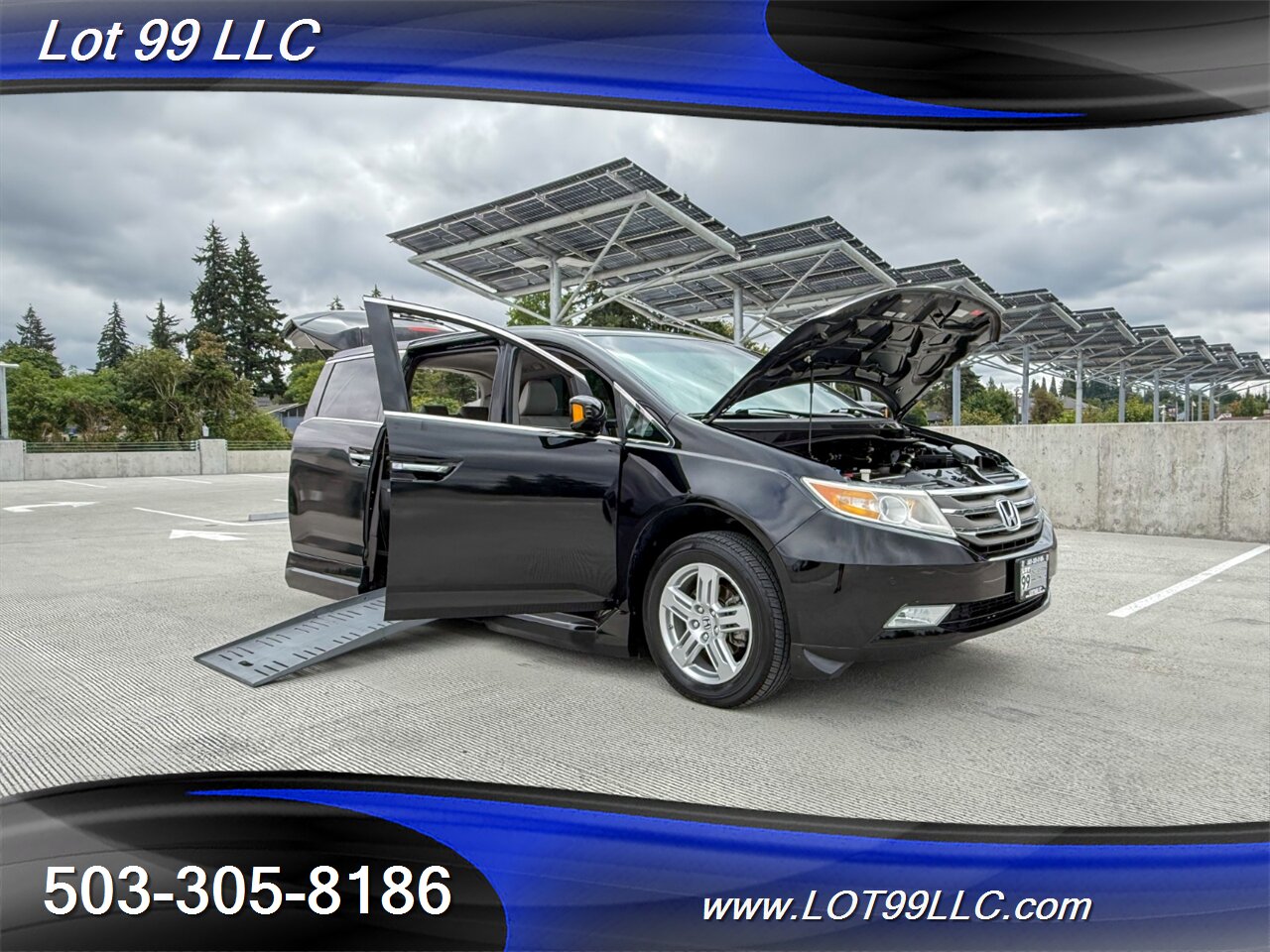 2011 Honda Odyssey Touring WHEELCHAIR VAN 101k Kneeling Power Ramp  B&D TURN TRANSFER SEAT Leather NEW TIRES DVD Moon Roof - Photo 29 - Milwaukie, OR 97267