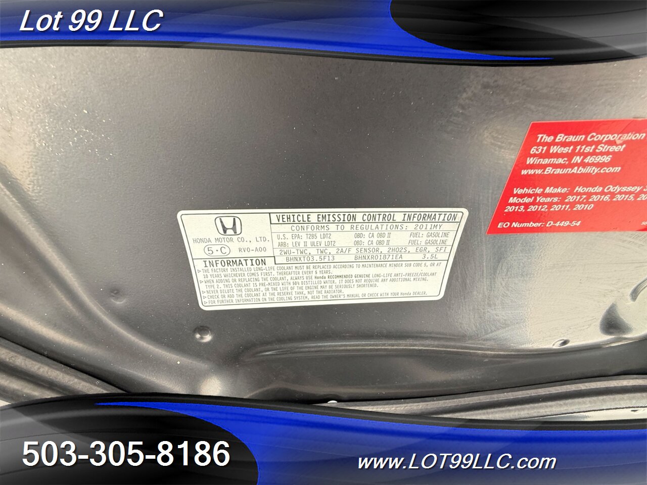 2011 Honda Odyssey Touring WHEELCHAIR VAN 101k Kneeling Power Ramp  B&D TURN TRANSFER SEAT Leather NEW TIRES DVD Moon Roof - Photo 60 - Milwaukie, OR 97267