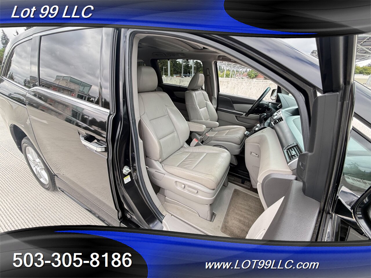 2011 Honda Odyssey Touring WHEELCHAIR VAN 101k Kneeling Power Ramp  B&D TURN TRANSFER SEAT Leather NEW TIRES DVD Moon Roof - Photo 21 - Milwaukie, OR 97267