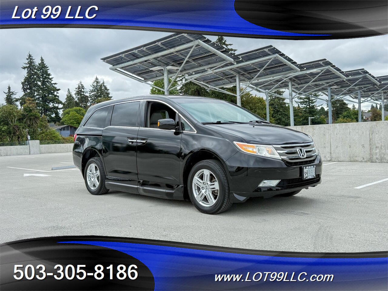 2011 Honda Odyssey Touring WHEELCHAIR VAN 101k Kneeling Power Ramp  B&D TURN TRANSFER SEAT Leather NEW TIRES DVD Moon Roof - Photo 12 - Milwaukie, OR 97267