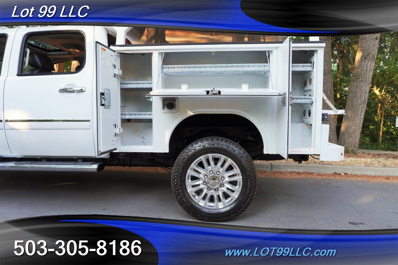 2014 GMC Sierra 3500 Denali 4X4 6.6L Duramax Diesel SERVICE BED  Heated AC Leather Seats MooN Roof GPS Lifted Chrome Wheels NEW TIRES - Photo 14 - Milwaukie, OR 97267
