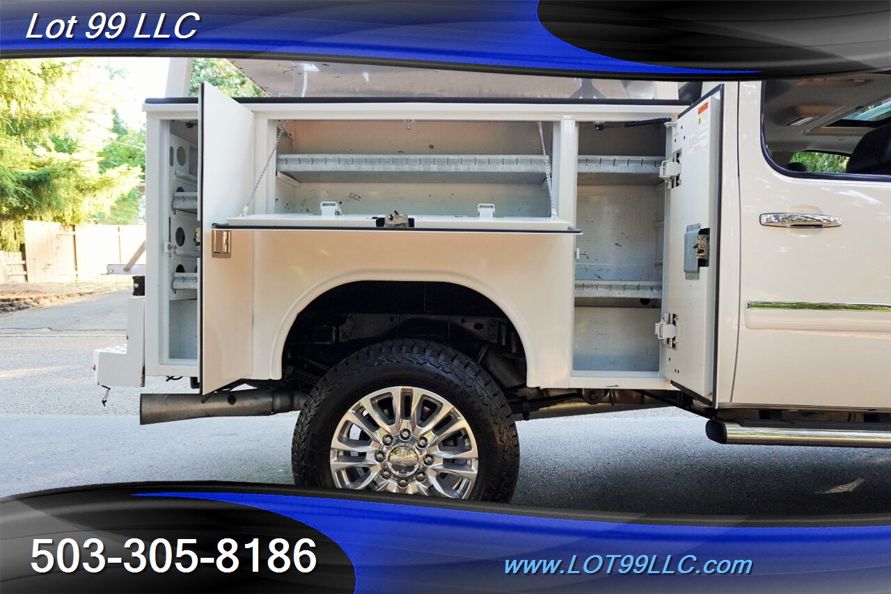 2014 GMC Sierra 3500 Denali 4X4 6.6L Duramax Diesel SERVICE BED  Heated AC Leather Seats MooN Roof GPS Lifted Chrome Wheels NEW TIRES - Photo 16 - Milwaukie, OR 97267