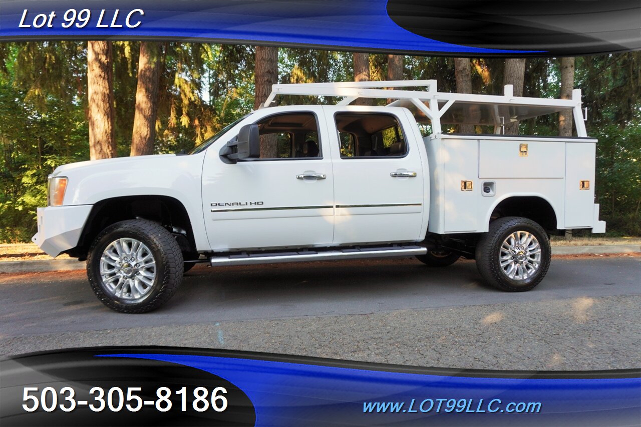 2014 GMC Sierra 3500 Denali 4X4 6.6L Duramax Diesel SERVICE BED  Heated AC Leather Seats MooN Roof GPS Lifted Chrome Wheels NEW TIRES - Photo 5 - Milwaukie, OR 97267