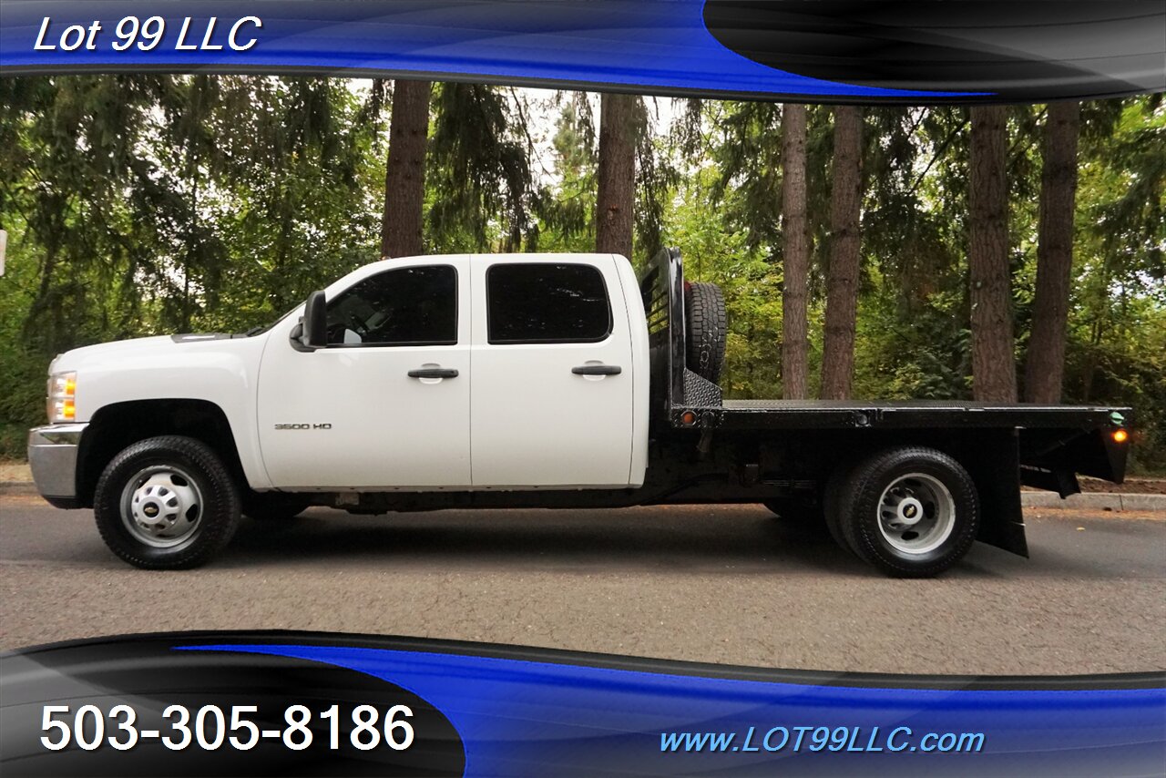 2013 Chevrolet Silverado 3500 Cew Cab 4x4 Dulley 6.6L Duramax FLAT BED - Photo 1 - Milwaukie, OR 97267
