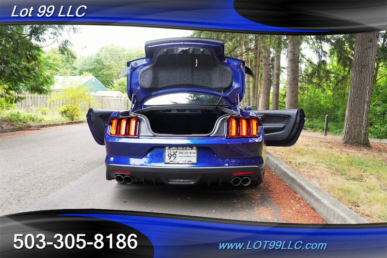 2016 Ford Mustang GT Premium Coupe V8 COYOTE 5.0L 6 Speed Manual AC Heated Leather Seats GPS Black Wheels Like New Tires - Photo 29 - Milwaukie, OR 97267