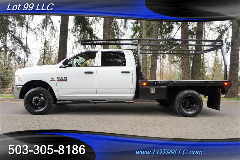 2018 RAM 3500 Tradesman 4X4 Dullay 6.7L Cummins Crew Cab FLATBED  Roof Rack Newer Tires 2 OWNERS