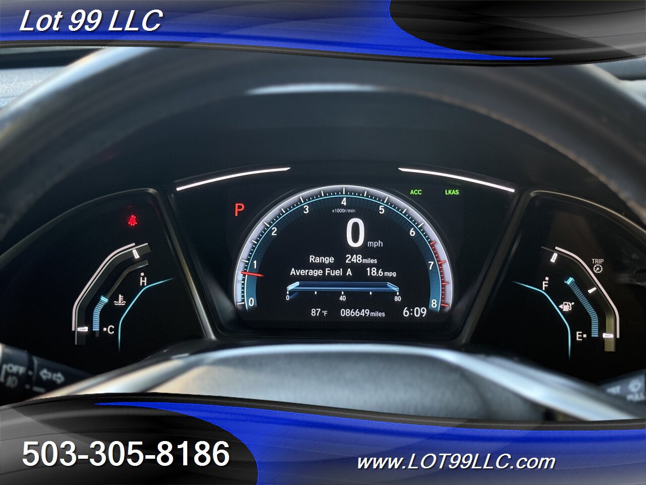 2019 Honda Civic EX 1.5L Turbo 86k 42MPG Htd Seats Roof Lane-Crash - Photo 9 - Milwaukie, OR 97267