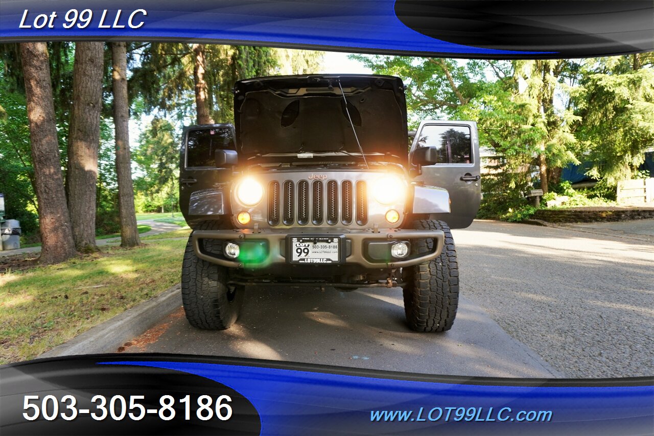 2016 Jeep Wrangler Unlimited Sahara 4X4 Unlimited 75th Anniversary Edition V6  6 Speed Manual BIG SCREEN LIFTED FUEL Wheels Newer Tires - Photo 27 - Milwaukie, OR 97267