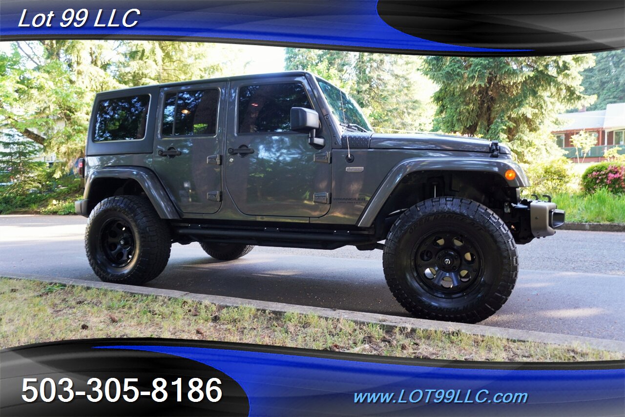 2016 Jeep Wrangler Unlimited Sahara 4X4 Unlimited 75th Anniversary Edition V6  6 Speed Manual BIG SCREEN LIFTED FUEL Wheels Newer Tires - Photo 7 - Milwaukie, OR 97267
