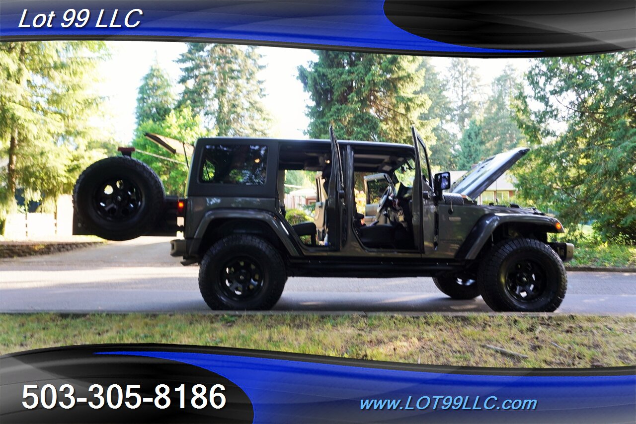 2016 Jeep Wrangler Unlimited Sahara 4X4 Unlimited 75th Anniversary Edition V6  6 Speed Manual BIG SCREEN LIFTED FUEL Wheels Newer Tires - Photo 28 - Milwaukie, OR 97267