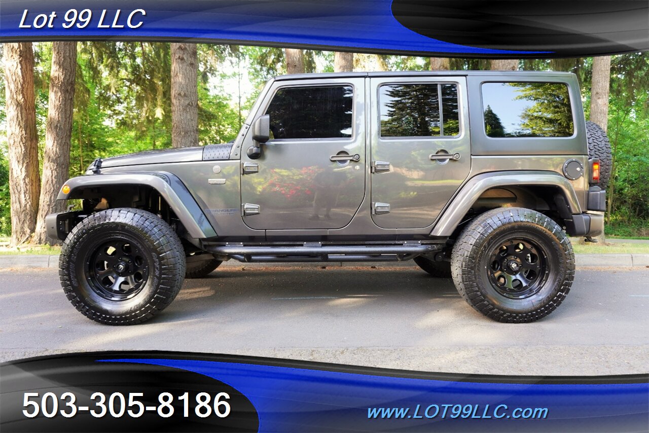 2016 Jeep Wrangler Unlimited Sahara 4X4 Unlimited 75th Anniversary Edition V6  6 Speed Manual BIG SCREEN LIFTED FUEL Wheels Newer Tires - Photo 1 - Milwaukie, OR 97267