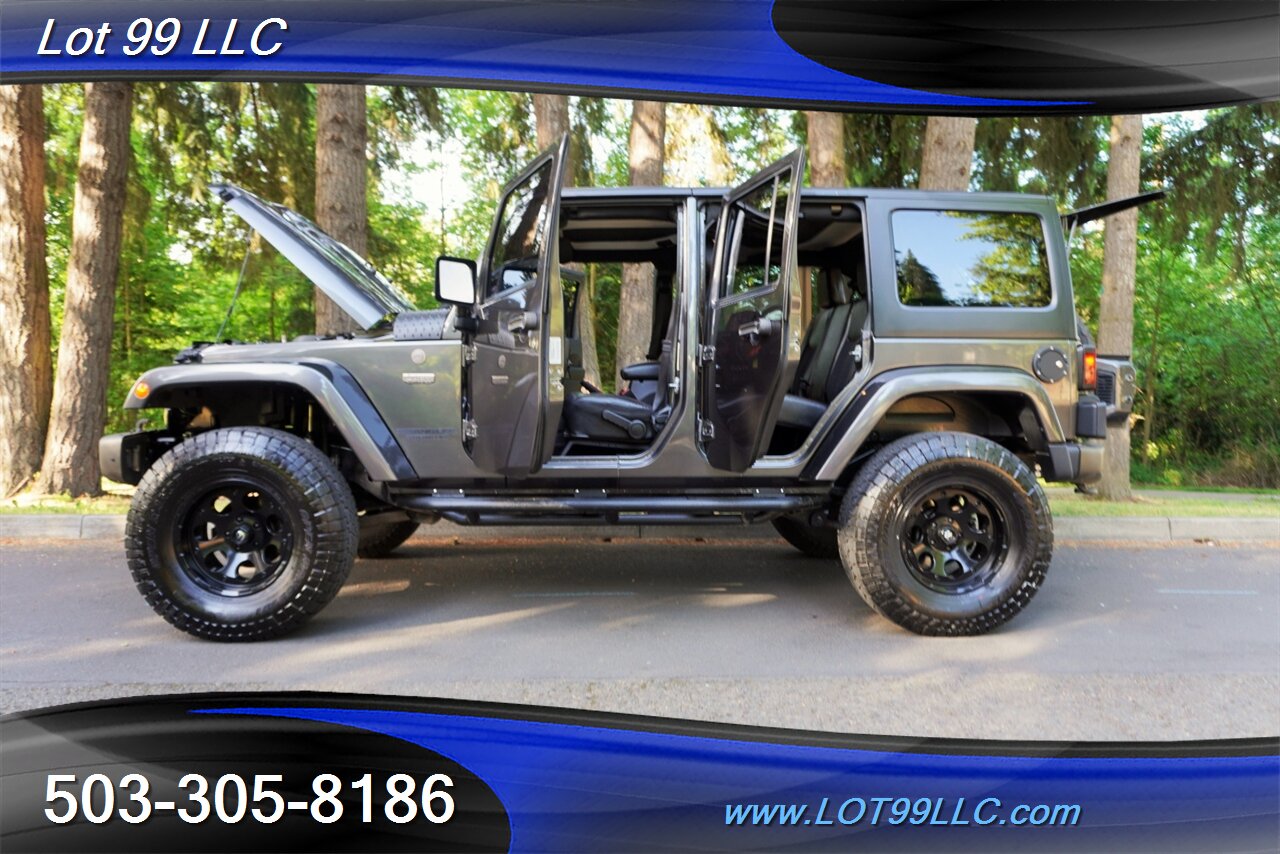 2016 Jeep Wrangler Unlimited Sahara 4X4 Unlimited 75th Anniversary Edition V6  6 Speed Manual BIG SCREEN LIFTED FUEL Wheels Newer Tires - Photo 26 - Milwaukie, OR 97267