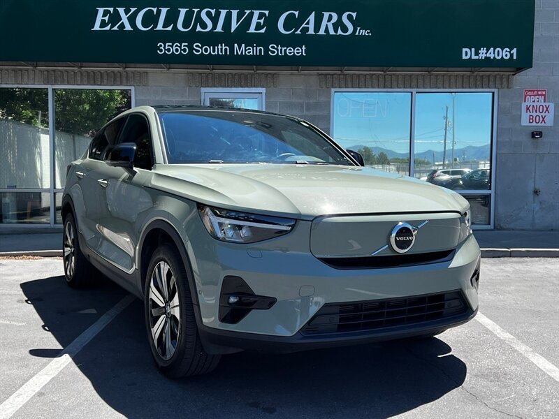 Sage Green Metallic 2023 Volvo C40 Recharge Twin Plus eAWD SUV / Crossover All-Wheel Drive Automatic