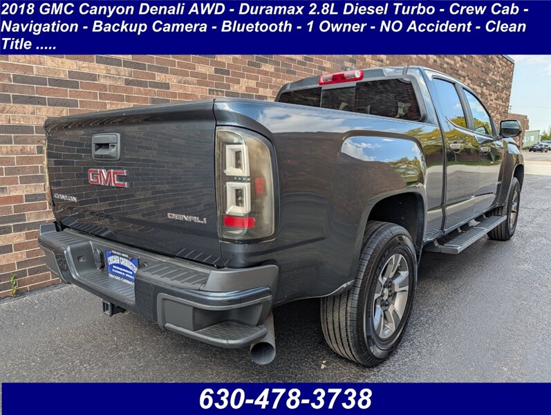 2018 GMC Canyon Denali AWD - Duramax 2.8L Diesel Turbo - Crew Cab  - Navigation - Backup Camera - Bluetooth - 1 Owner - NO Accident - Clean Title - All Serviced