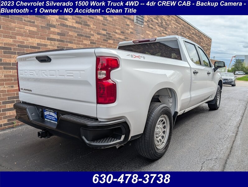 2023 Chevrolet Silverado 1500 Work Truck 4WD -- 4dr CREW CAB -  Backup Camera - Bluetooth - 1 Owner - NO Accident - Clean Title