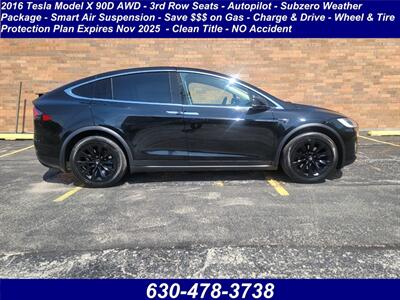 2016 Tesla Model X 90D AWD -- 3rd Row Seats - Autopilot -  Subzero Weather Package - Smart Air Suspension - Save $$$ on Gas - Charge & Drive - Wheel & Tire Protection Plan Expires Nov 2025  - Clean Title - NO Accident - Photo 7 - Wood Dale, IL 60191