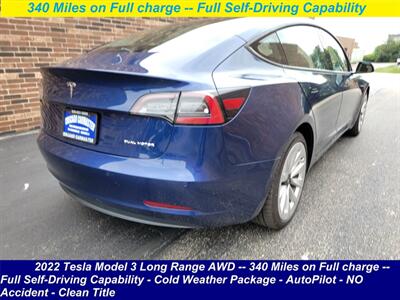 2022 Tesla Model 3 Long Range AWD -- 340 Miles on Full charge --  Full Self-Driving Capability - Cold Weather Package - AutoPilot - NO Accident - Clean Title - Photo 2 - Wood Dale, IL 60191