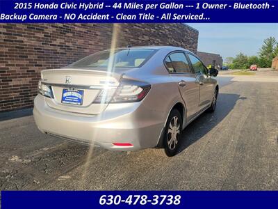 2015 Honda Civic Hybrid -- 44 MPG --1 Owner - Bluetooth  - Backup Camera - NO Accident - Clean Title - All Serviced - Photo 2 - Wood Dale, IL 60191