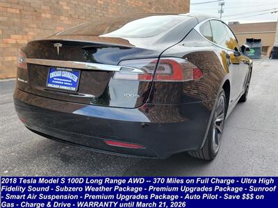 2018 Tesla Model S 100D Long Range AWD - 370 Miles on Full Charge  - Ultra High Fidelity Sound - Autopilot - Subzero Weather Package - Sunroof - Smart Air Suspension - NO Accident - Warranty - Photo 2 - Wood Dale, IL 60191