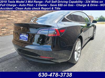 2018 Tesla Model 3 Mid Range -- 224 Miles on Full Charge - Auto Pilot  - Full Self Driving Capability - 2 Owner - Save $$$ on Gas - Charge & Drive - NO Accident - Clean Auto check Report & Title - Photo 2 - Wood Dale, IL 60191