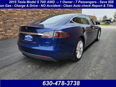 2015 Tesla Model S 70D AWD - 7 Passengers - 1 OWNER -  265 Miles with Full Charge - Save $$$ on Gas - Charge & Drive - NO Accident - Clean Auto check Report & Title