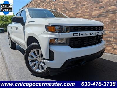 2021 Chevrolet Silverado 1500 Custom 4WD -- 4dr CREW CAB -- 2.7L Turbo I4 310hp  - Backup Camera - Bluetooth - 1 Owner - NO Accident - Clean Title Truck