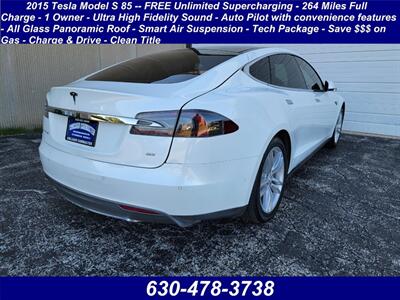 2015 Tesla Model S 85 -- FREE SUPERCHARGE -- 264 Miles in Full Charg  - Ultra High Fidelity Sound - Auto Pilot with convenience features - All Glass Panoramic Roof - Smart Air Suspension - Tech Package - Photo 2 - Wood Dale, IL 60191