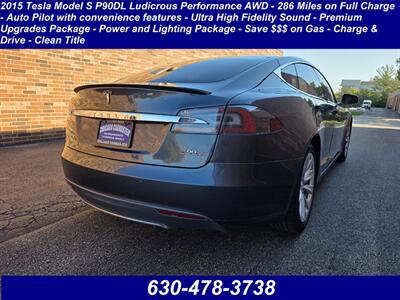 2015 Tesla Model S P90DL Ludicrous Performance AWD - 286 Miles on Full Charge - Auto Pilot - Ultra High Fidelity Sound - Premium Upgrades Package - Air Suspension - Power and Lighting Package - Clean Title - Photo 2 - Wood Dale, IL 60191