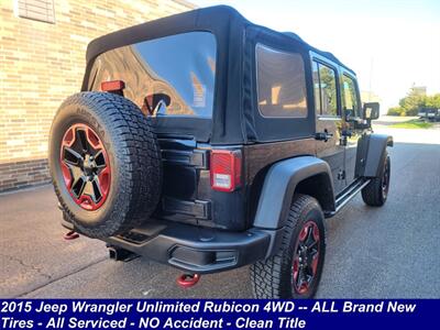 2015 Jeep Wrangler Unlimited Rubicon 4WD -- OFF ROAD PKG -  All Brand New Tires - NO Accident - Clean Title - All Serviced - Photo 2 - Wood Dale, IL 60191