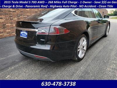 2015 Tesla Model S 70D AWD -- 1 OWNER - 268 Miles with Full Charge -  Save $$$ on Gas - Charge & Drive - NO Accident - Clean Title - Photo 2 - Wood Dale, IL 60191