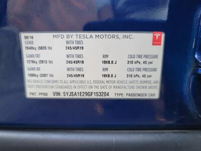 2016 Tesla Model S 90D AWD -- 275 Miles on Full Charge --  Autopilot - Subzero Weather Package - Premium Upgrades Package - Smart Air Suspension - Power and Lighting Package - Sunroof - Photo 17 - Wood Dale, IL 60191