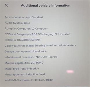2016 Tesla Model S 90D AWD -- 275 Miles on Full Charge --  Autopilot - Subzero Weather Package - Premium Upgrades Package - Smart Air Suspension - Power and Lighting Package - Sunroof - Photo 14 - Wood Dale, IL 60191