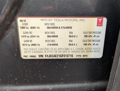 2016 Tesla Model X 75D AWD -- FREE UNLIMITED SUPER CHARGE --  Autopilot - Subzero Weather Pkg - Premium Upgrade Pkg - Smart Air Suspension - Technology Pkg - 3rd Row Seat - Clean Title - Photo 40 - Wood Dale, IL 60191